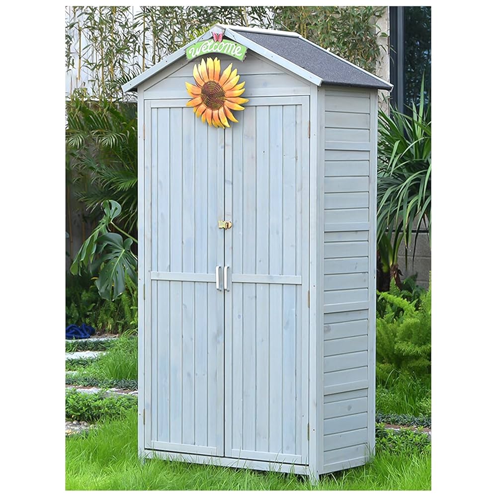 カナリアさん　取り置き品 Amazon | 耐候性屋外収納物置キャビネット マルチシェルフ付き